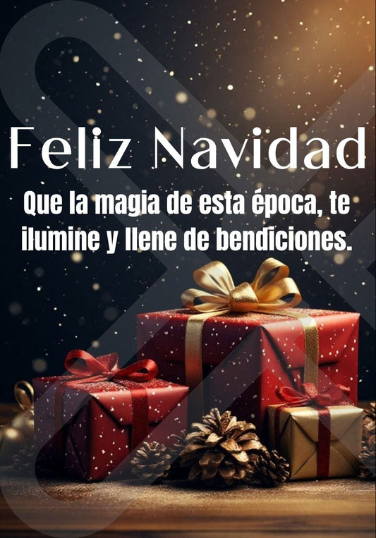 Tarjeta de Saludo Navidad época de bendiciones