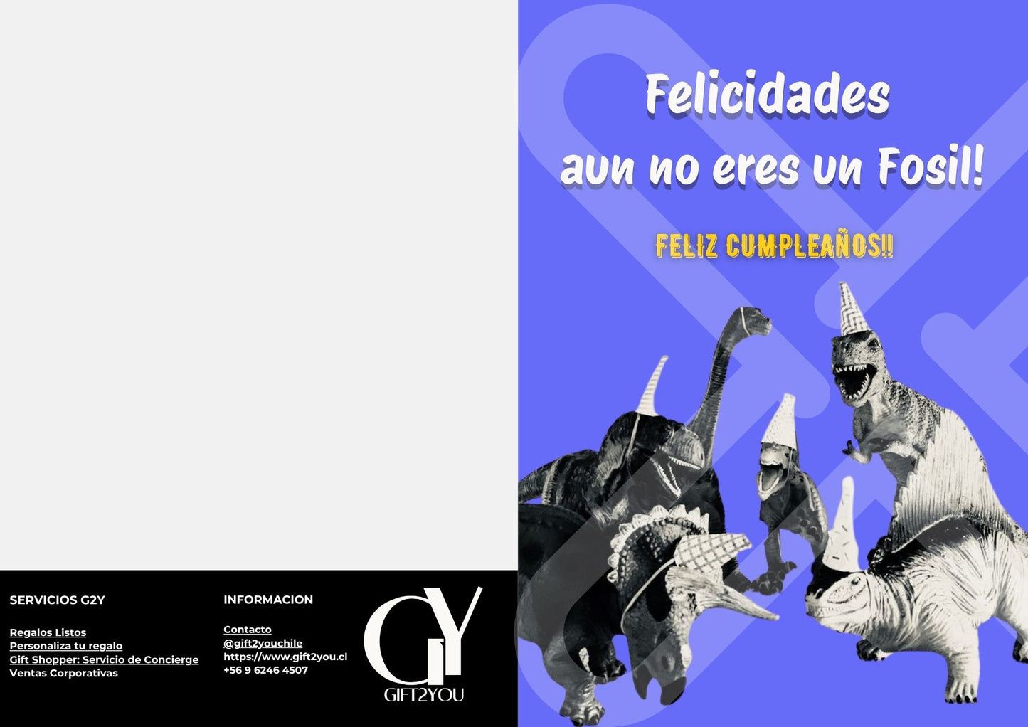 Tarjeta de Saludo Cumpleaños No Fósil