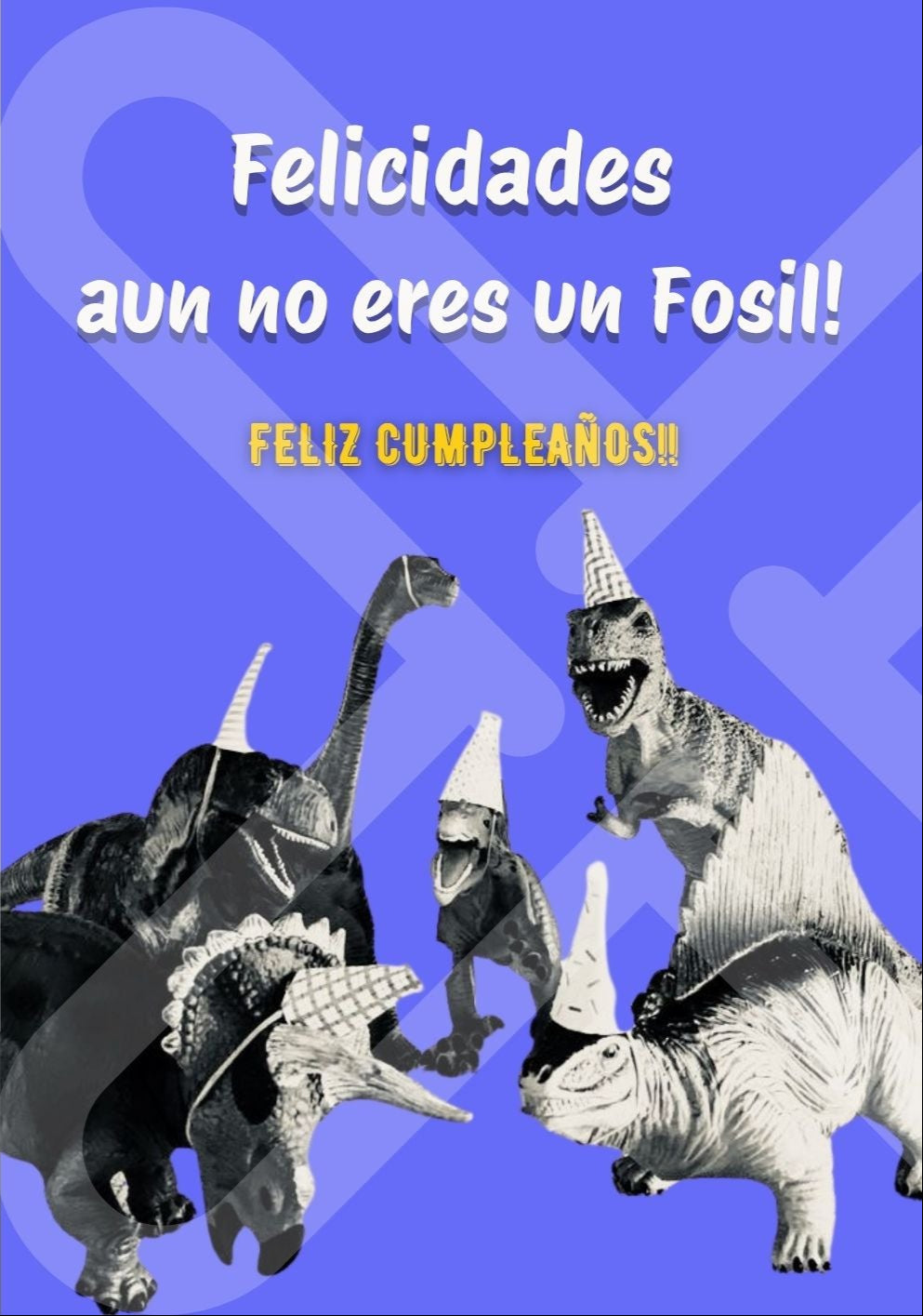 Tarjeta de Saludo Cumpleaños No Fósil