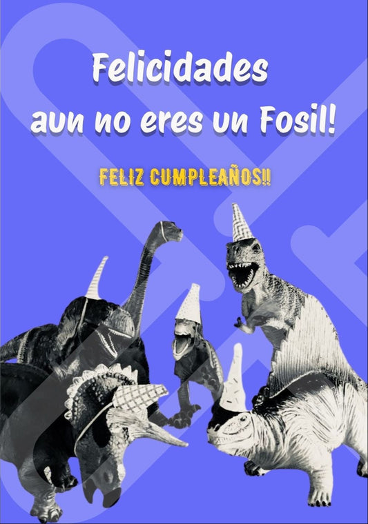 Tarjeta de Saludo Cumpleaños No Fósil