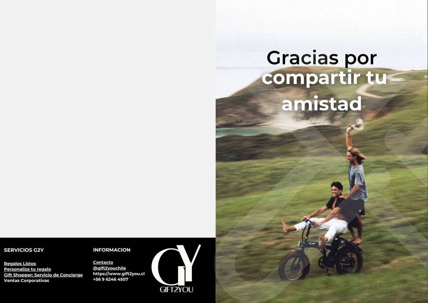 Tarjeta de Saludo Gracias Amistad Paisaje