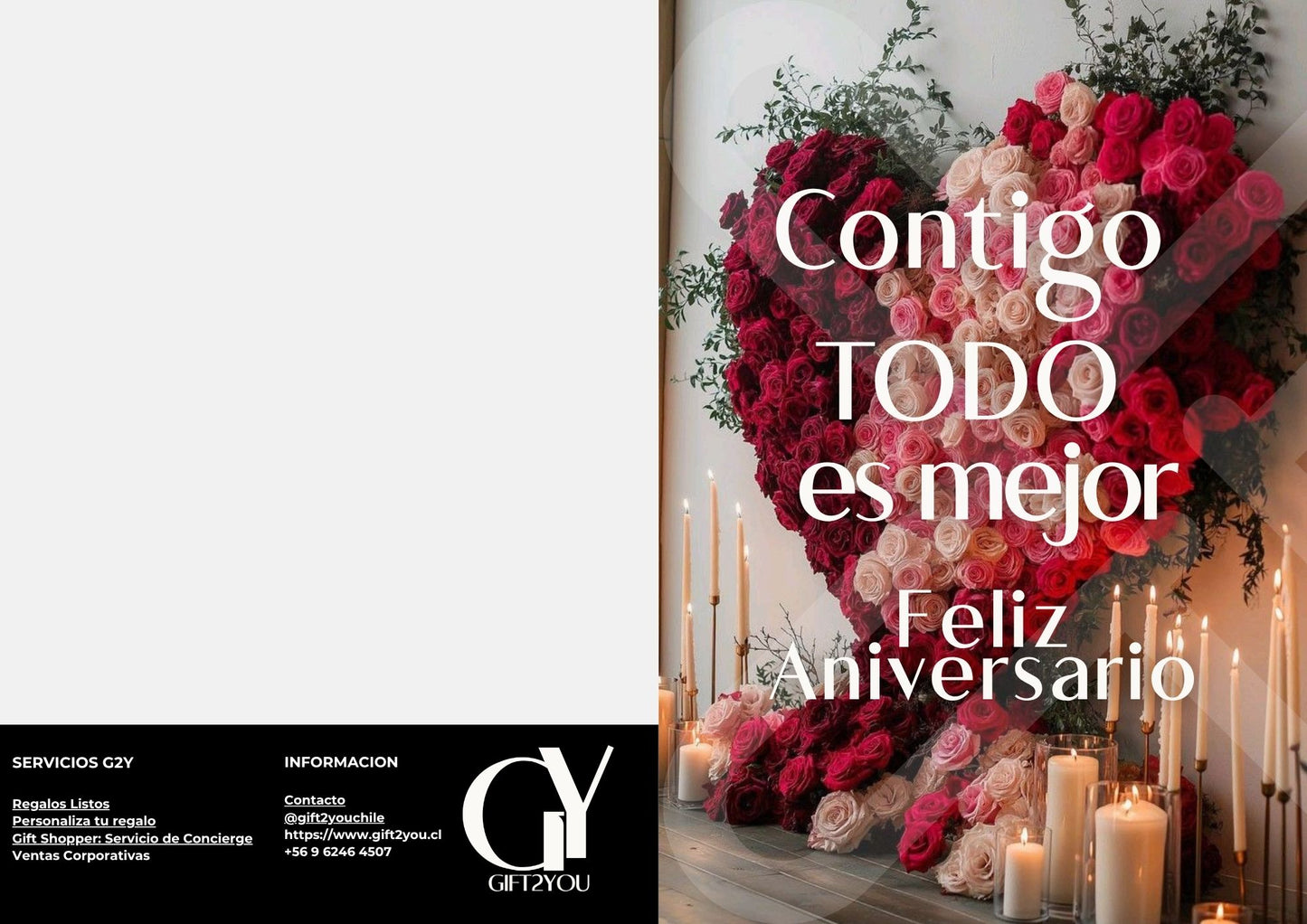 Tarjeta de Saludo Contigo Todo es Mejor