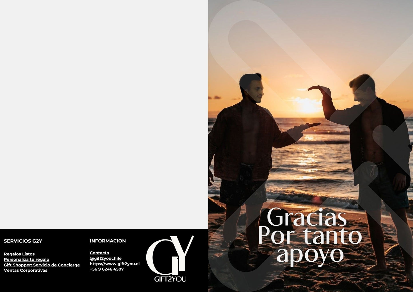 Tarjeta de Saludo Gracias por tu Apoyo Sunset