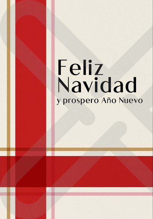 Tarjeta de Saludo Navidad clásica minimalista
