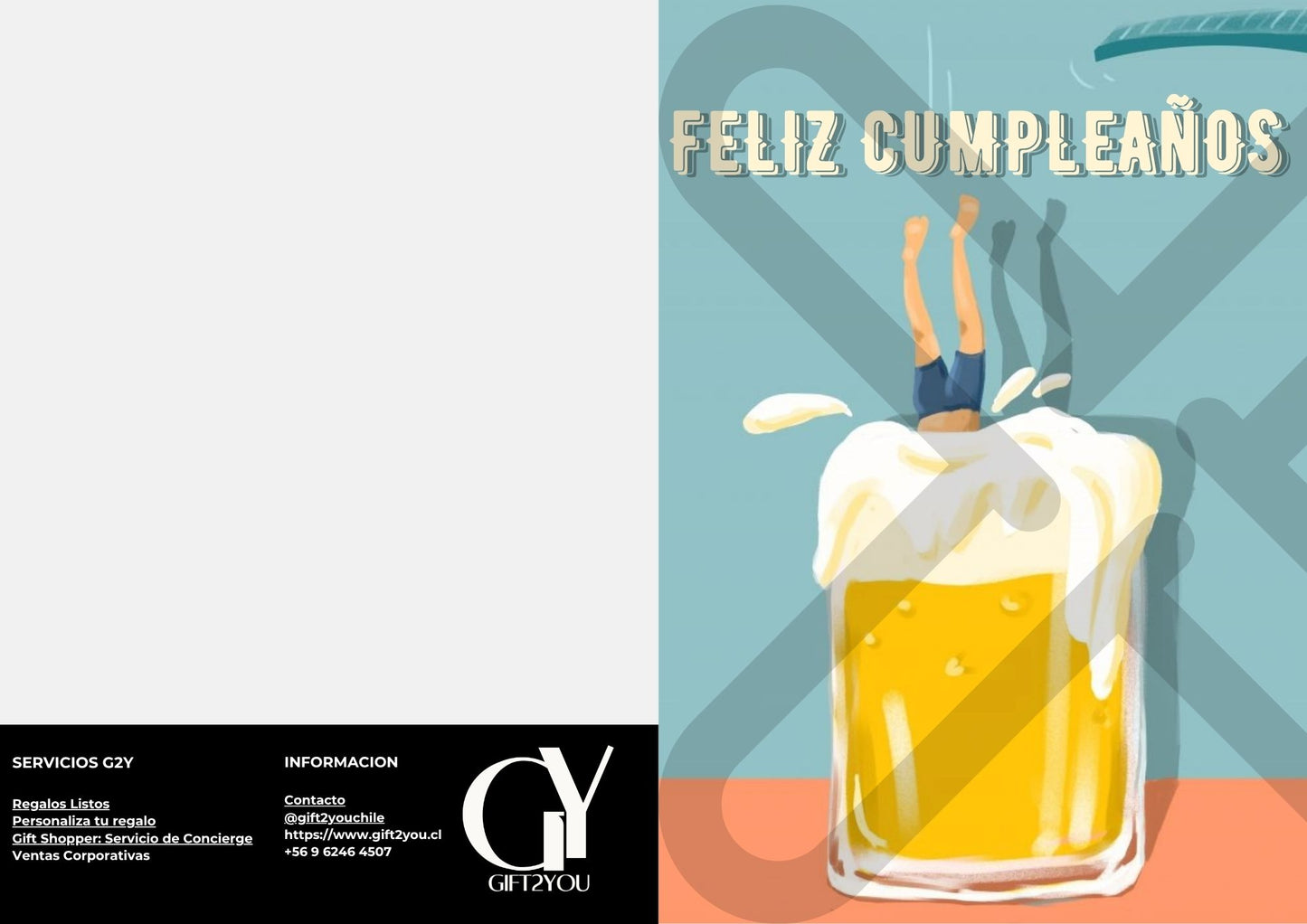 Tarjeta de Saludo Cumpleaños Cerveza