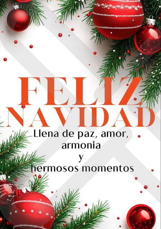 Tarjeta de Saludo Navidad Paz y armonía