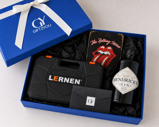Set Herramientas Lernen, Licor y Placa Vintage