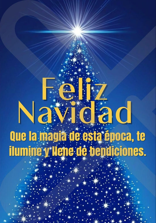 Tarjeta de Saludo Navidad magia bendiciones