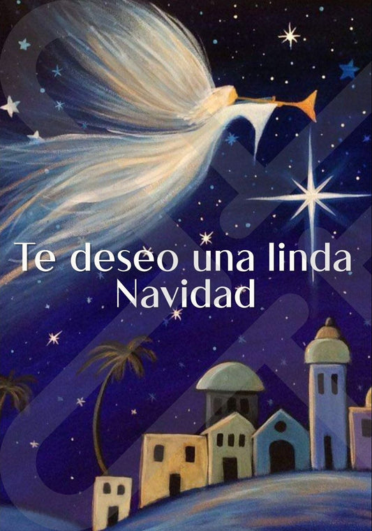Tarjeta de Saludo Navidad ángel