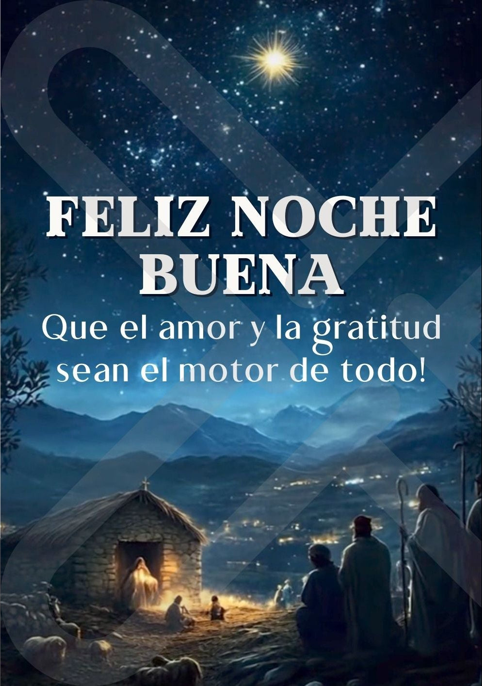 Tarjeta de Saludo Navidad pesebre nacimiento