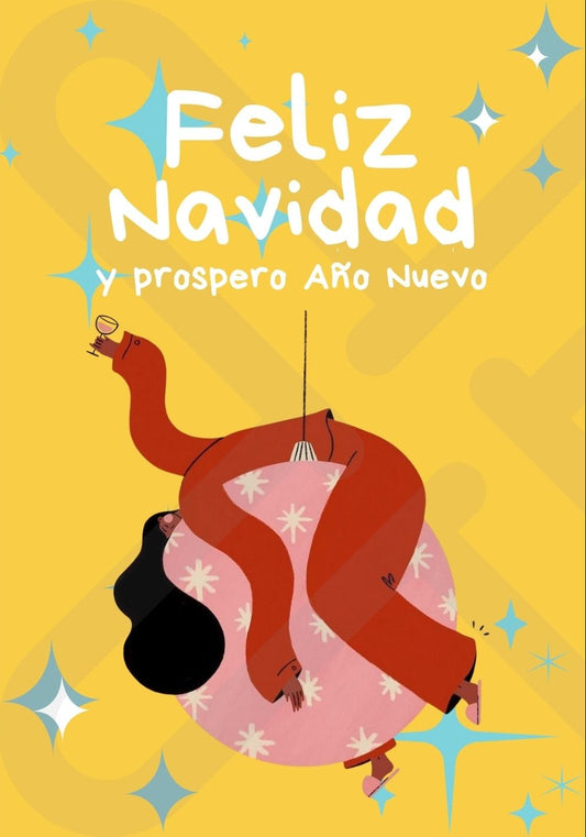 Tarjeta de Saludo Navidad y prospero año