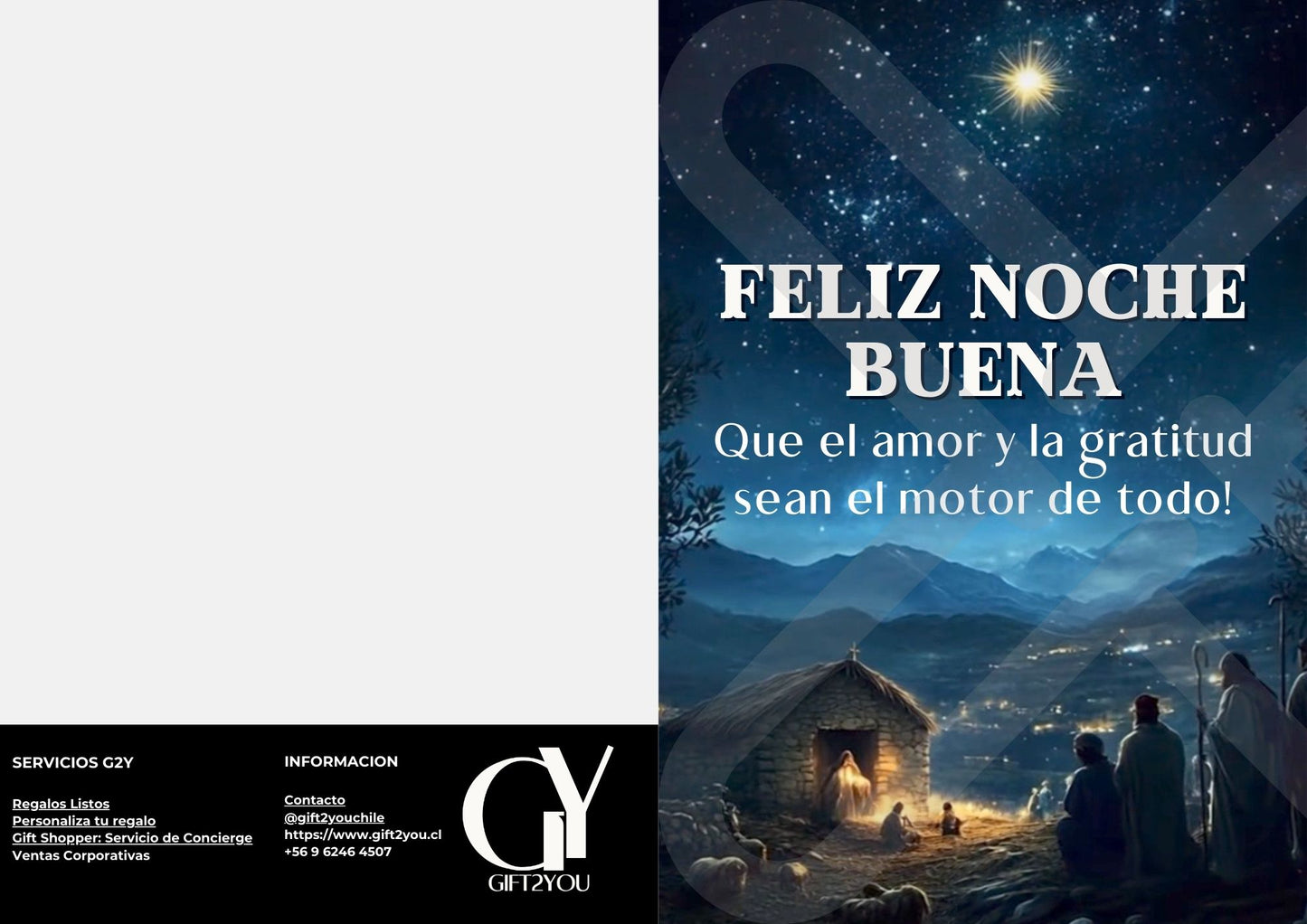 Tarjeta de Saludo Navidad pesebre nacimiento