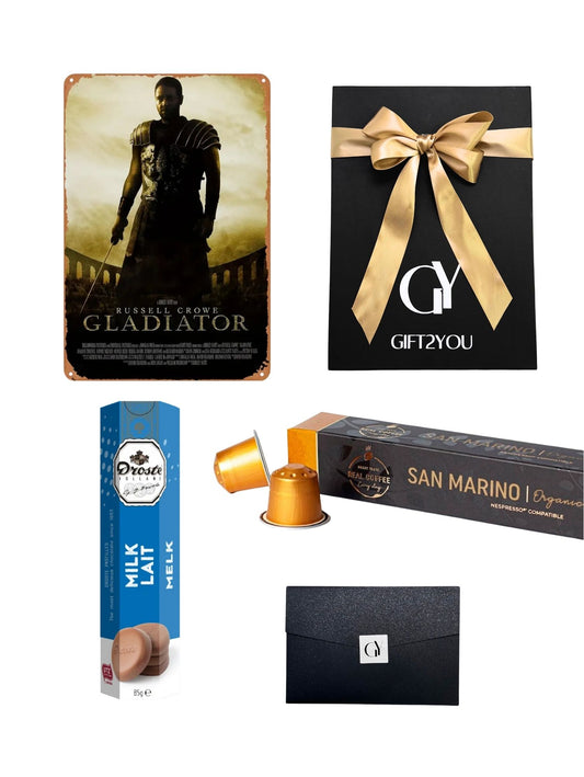 Gift Box Gladiador – Café Intenso y Chocolates