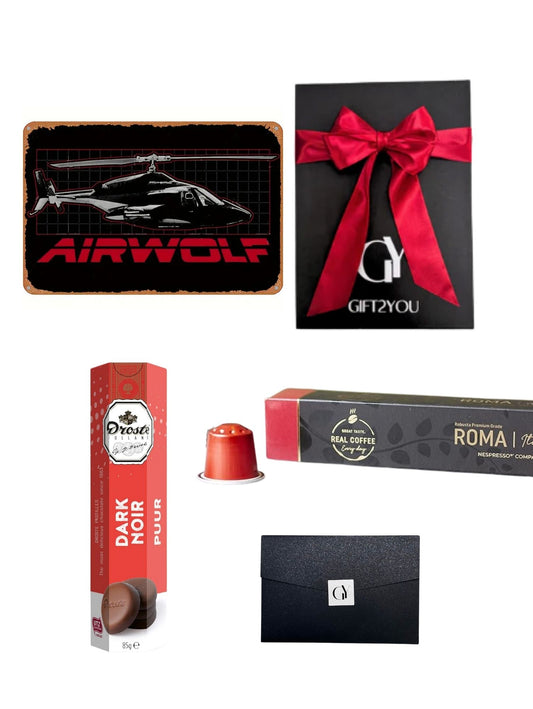 Gift Box AirWolf – Café Intenso y Chocolates Negros