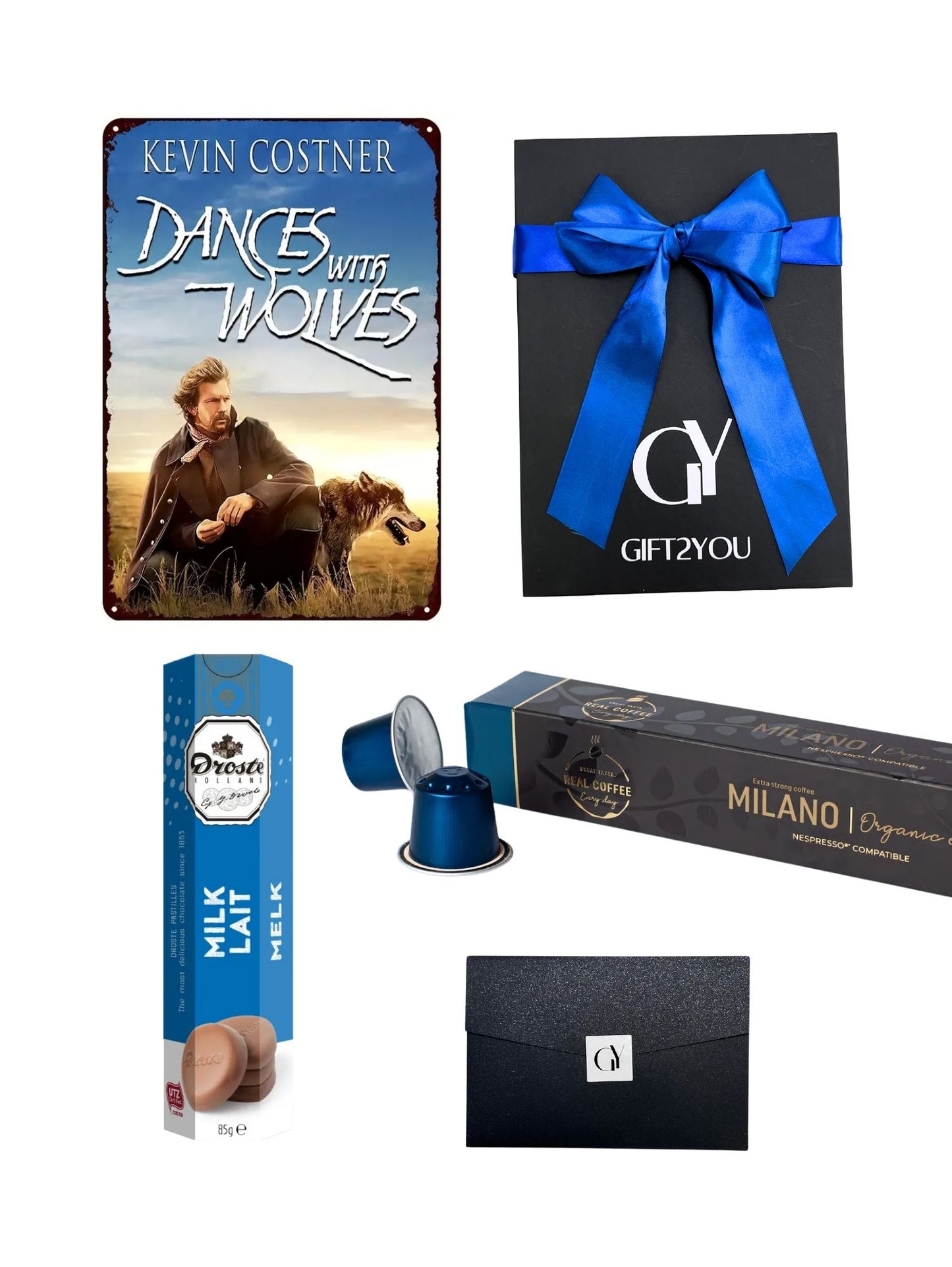 Gift Box Danza con Lobos – Café Fuerte y Chocolates de Leche