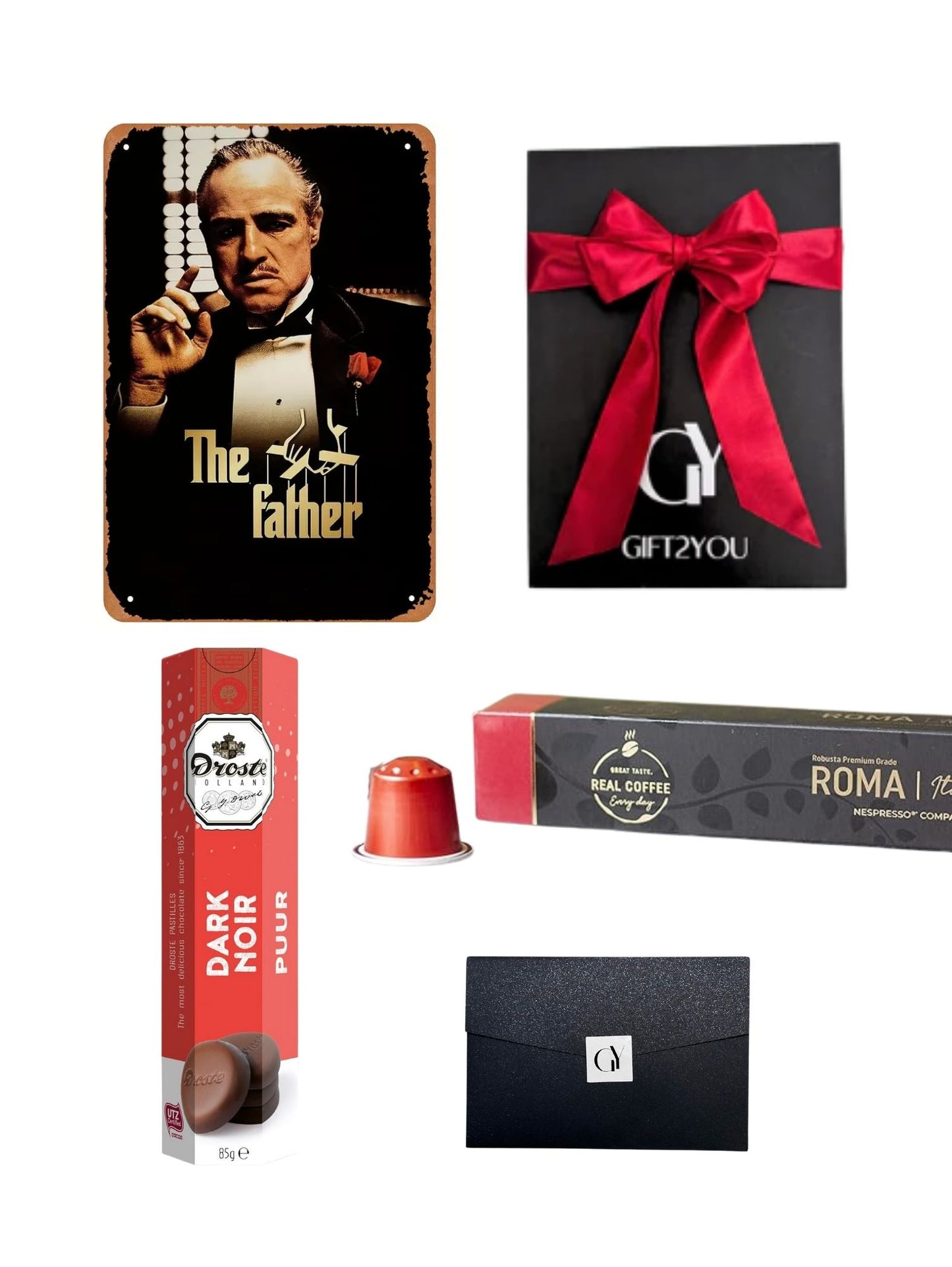 Gift Box The Godfather – Café Intenso y Chocolates Negros