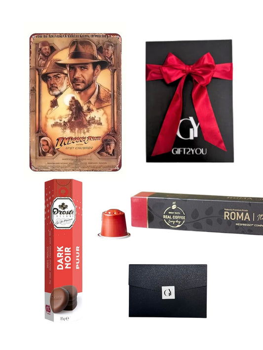 Gift Box Indiana Jones – Café Intenso y Chocolates Negros