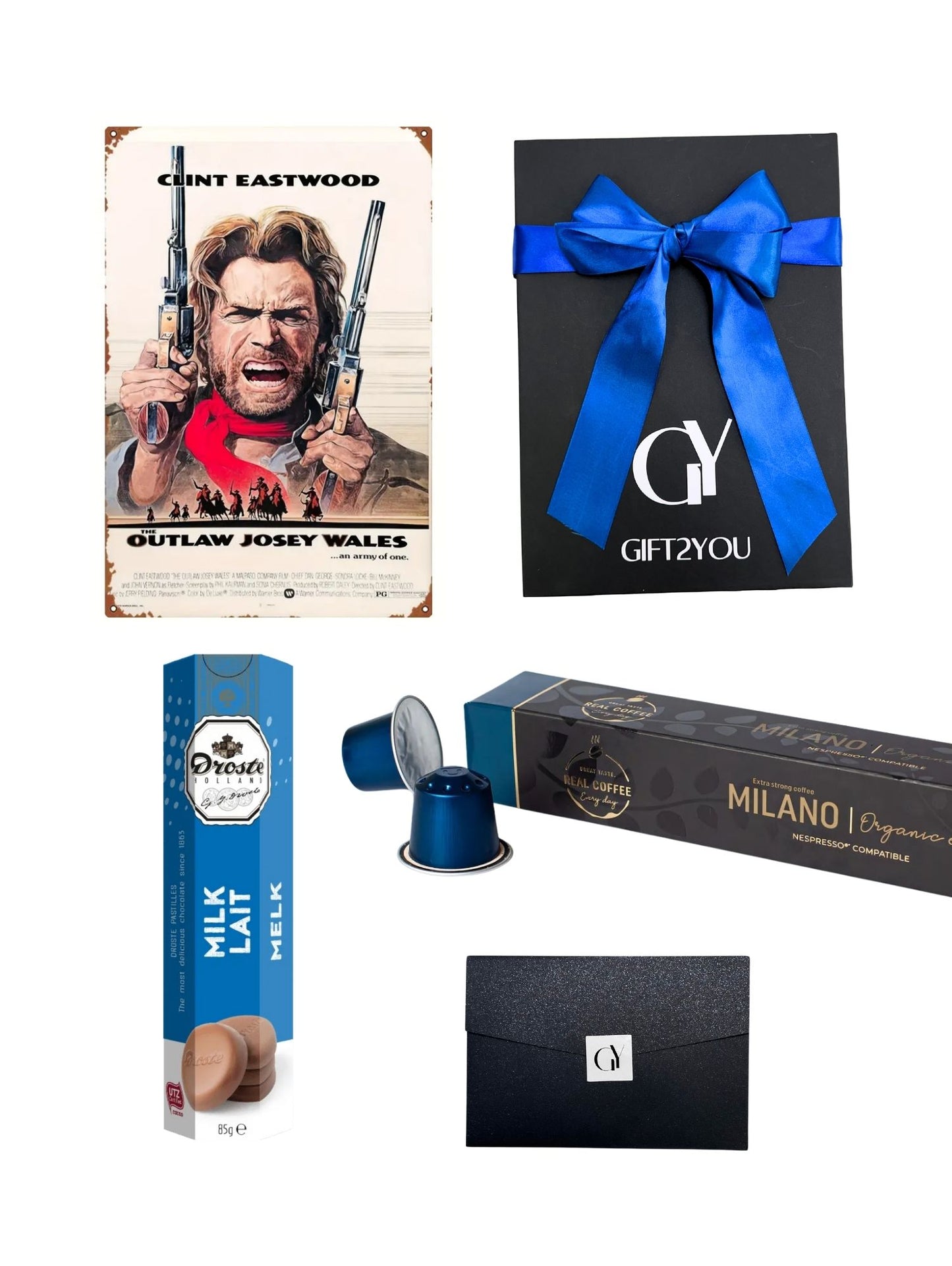 Gift Box Josey Wales – Café Fuerte y Chocolates de Leche