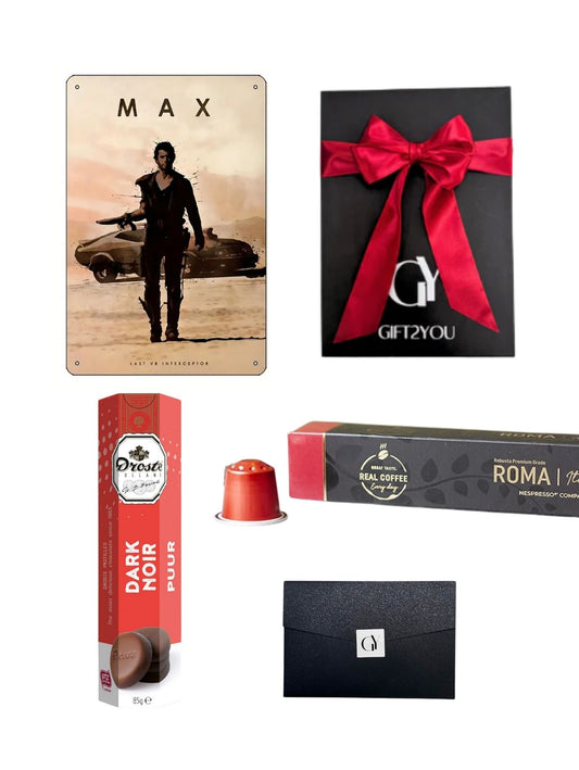 Gift Box Mad Max – Café Intenso y Chocolates Negros