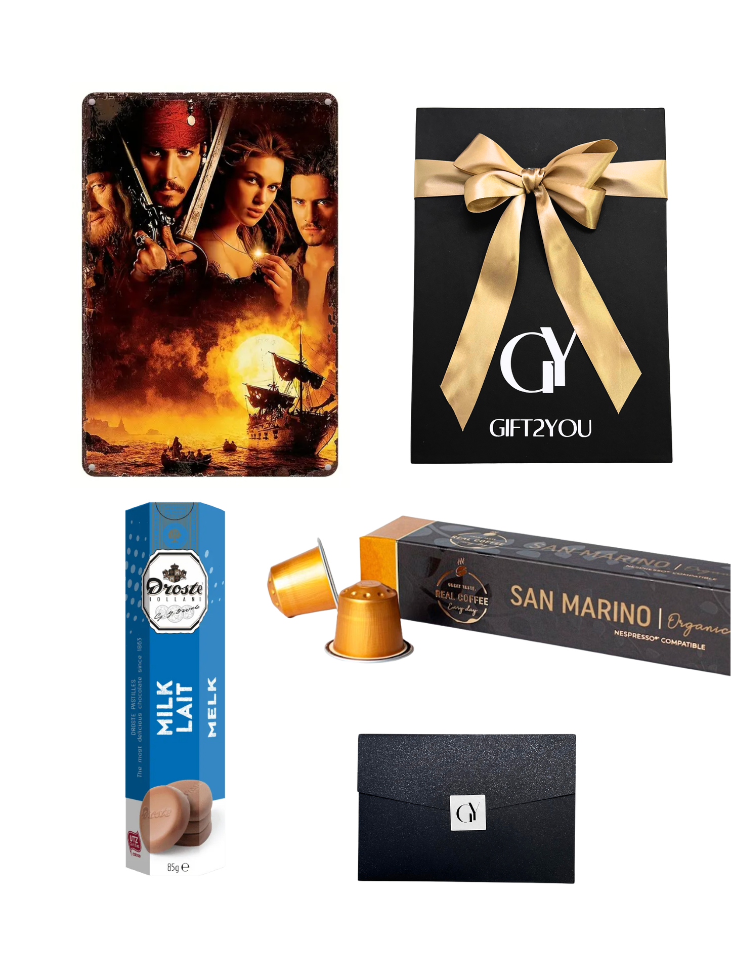 Gift Box Piratas del Caribe – Café Lungo San Marino y Chocolates