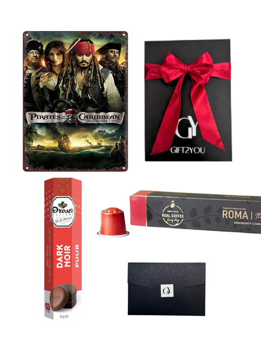 Gift Box Piratas del Caribe – Espresso Italiano y Chocolates