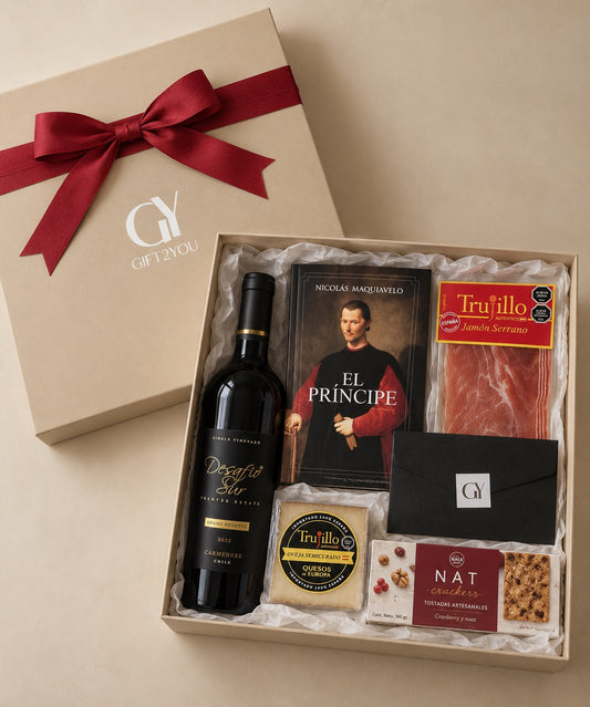 Libro El Príncipe Carmenere Queso Jamón Crackers