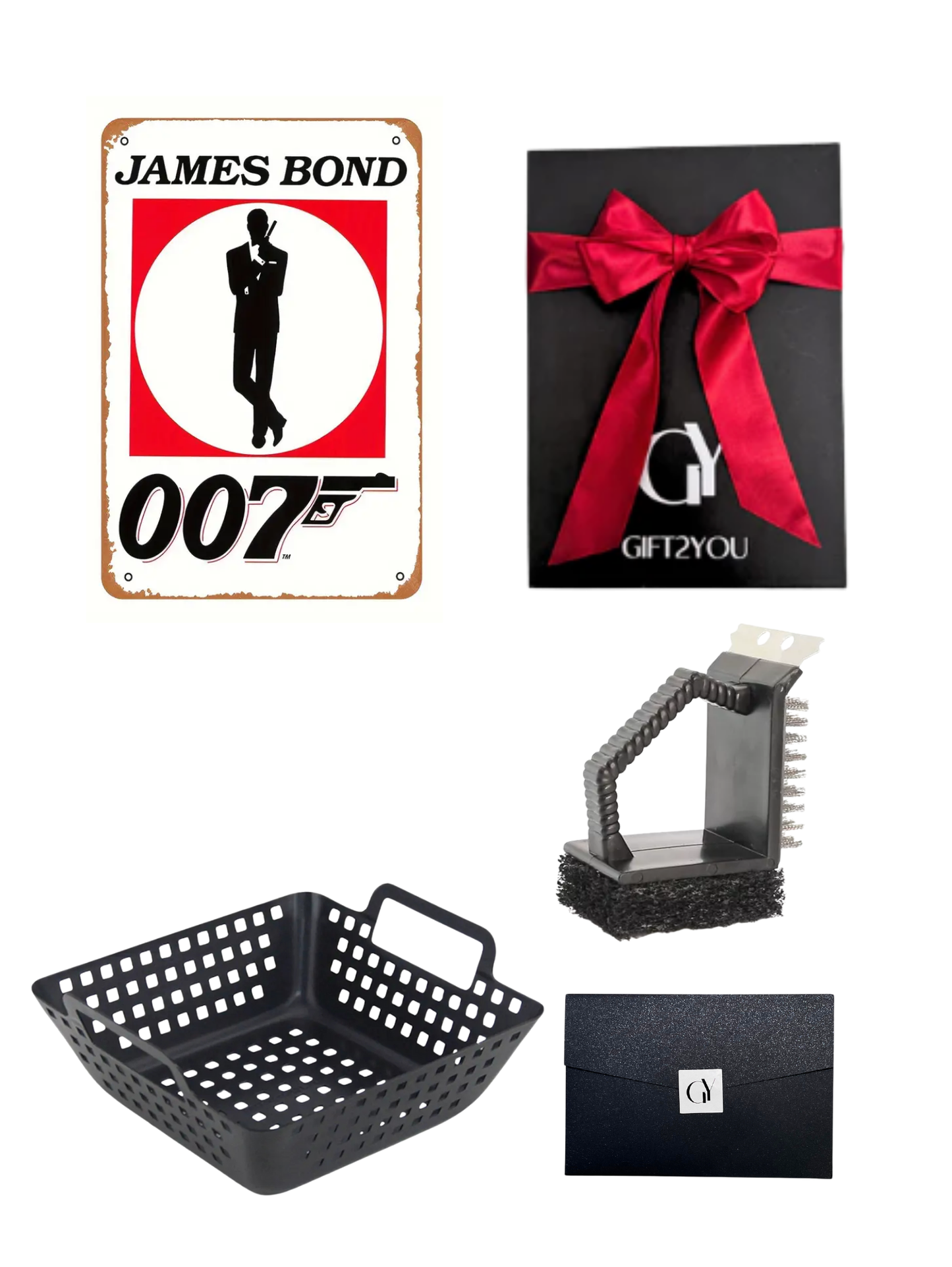 Gift Box James Bond 007 – Parrilla con Canasta y Cepillo L